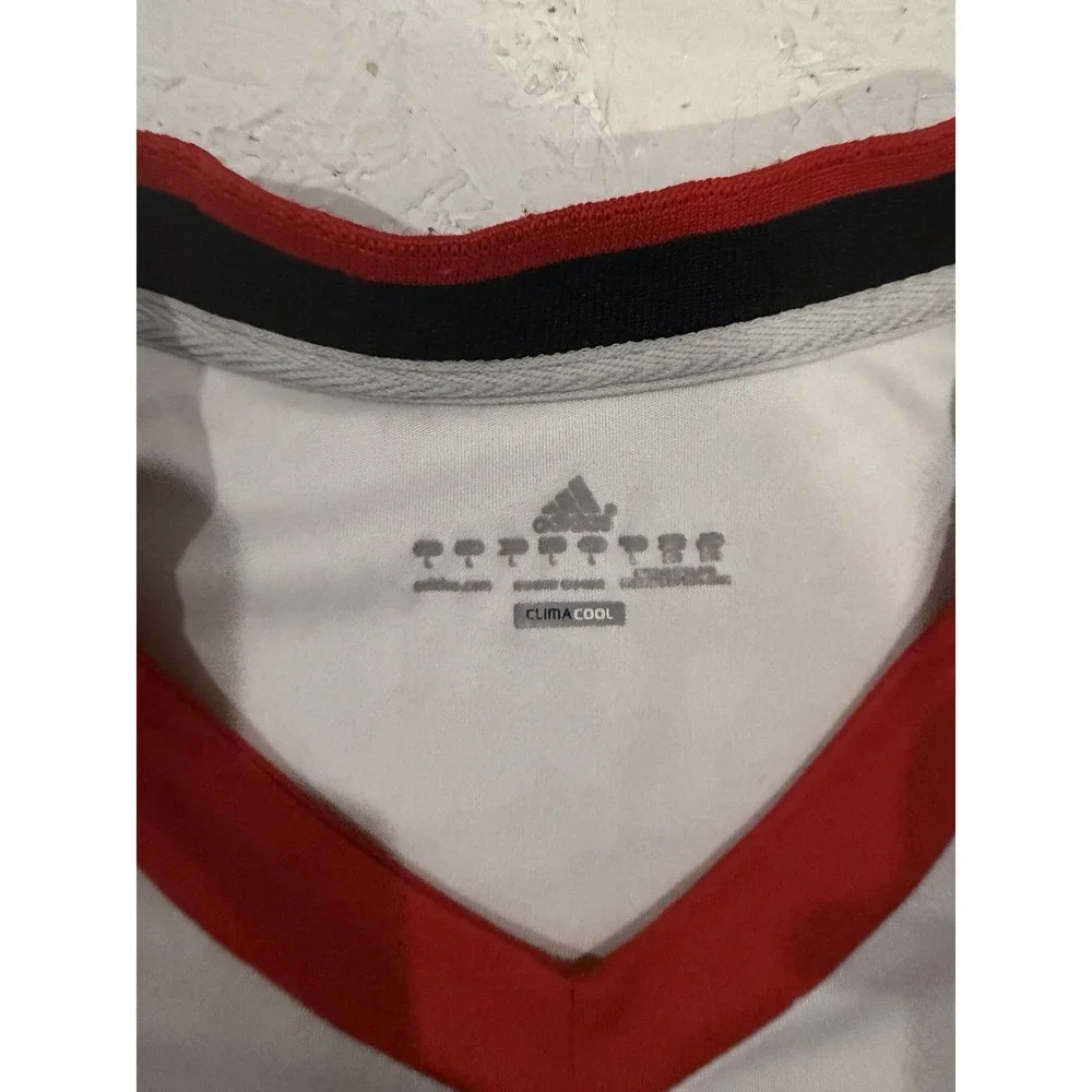Adidas Kenya Soccer Jersey Mens Large White Football Federation Climacool